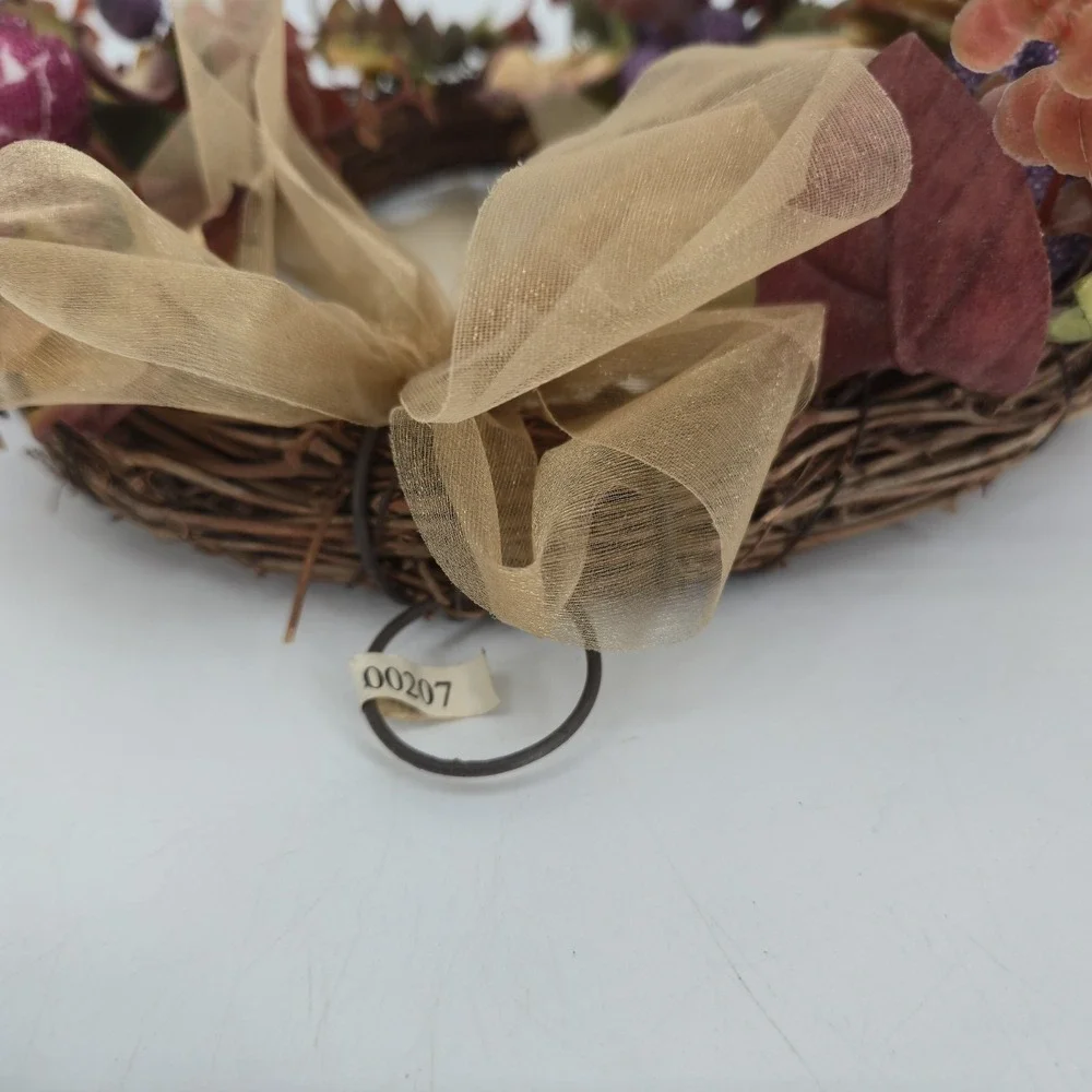 Vintage Avon 2000 Harvest Wreath Faux Fruit Fall Leaves Original Box 12
